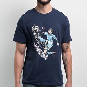 Mens Messi Kick Navy T-Shirt